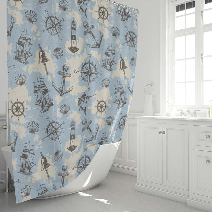 Nautical Nautical Shower Curtain