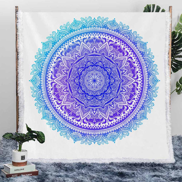 Ombre Mandala Plush Sherpa Blankets Ombre Mandala Blanket