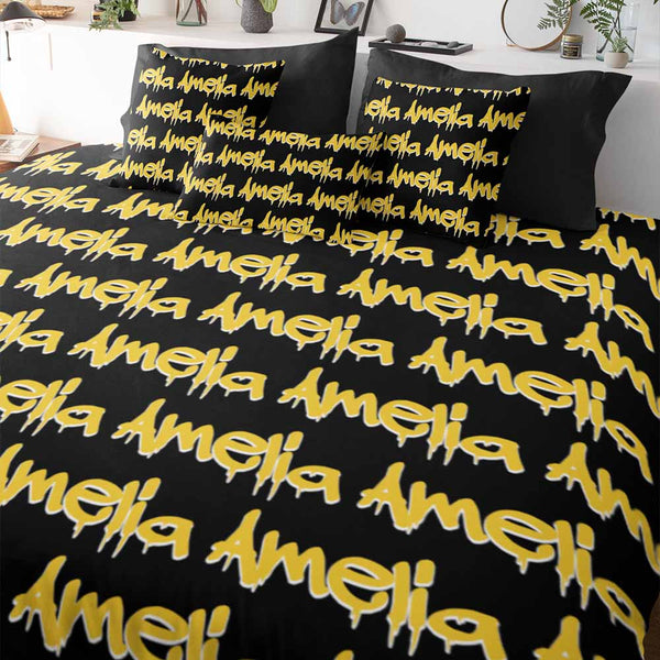Personalised Paint Font Name Personalised Quilt Cover Set