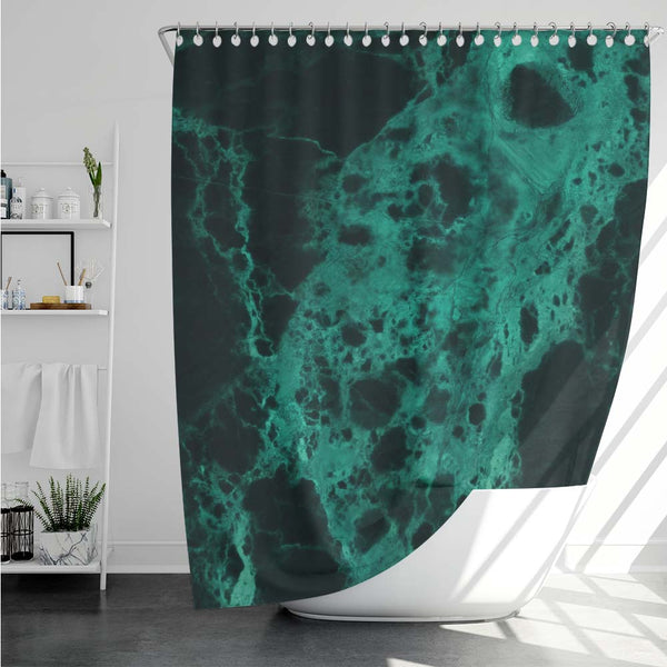 Marble Papakolea Beach Marble Shower Curtain