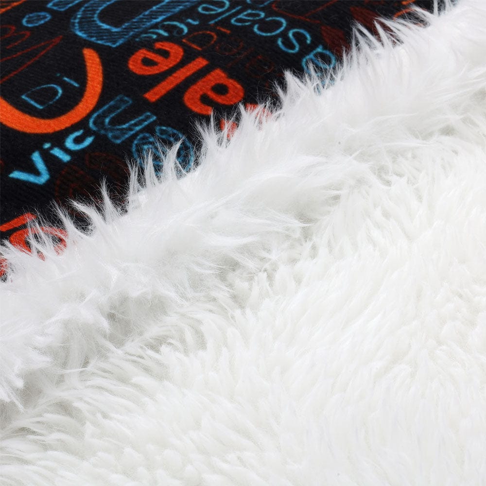 Personalised Plush Sherpa Blankets Mega Family Names Personalised Blanket