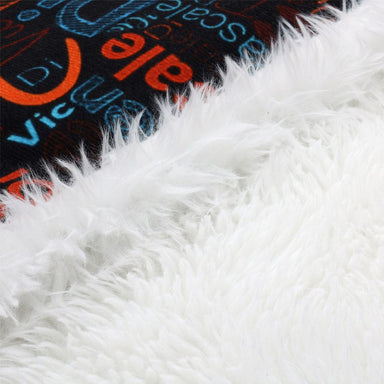 Personalised Plush Sherpa Blankets Mega Family Names Personalised Blanket
