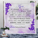 Personalised Plush Sherpa Blankets 75x100cm / Purple / We/Our We Hugged This Personalised Blanket - Blossom