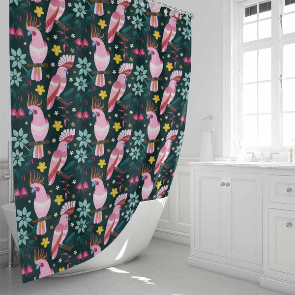 Pink Cockatoo Pink Cockatoo Shower Curtain