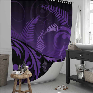 Purple Silver Fern Purple Silver Fern Shower Curtain