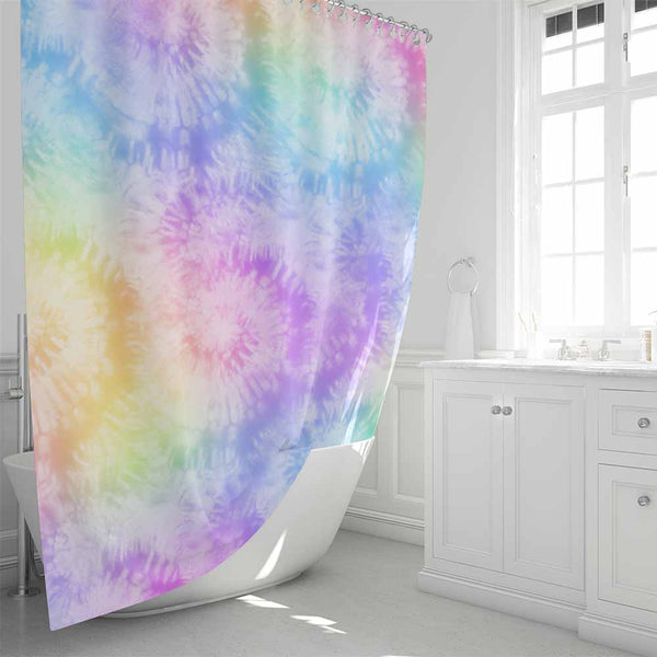 Rainbow Tie Dye Rainbow Tie Dye Shower Curtain