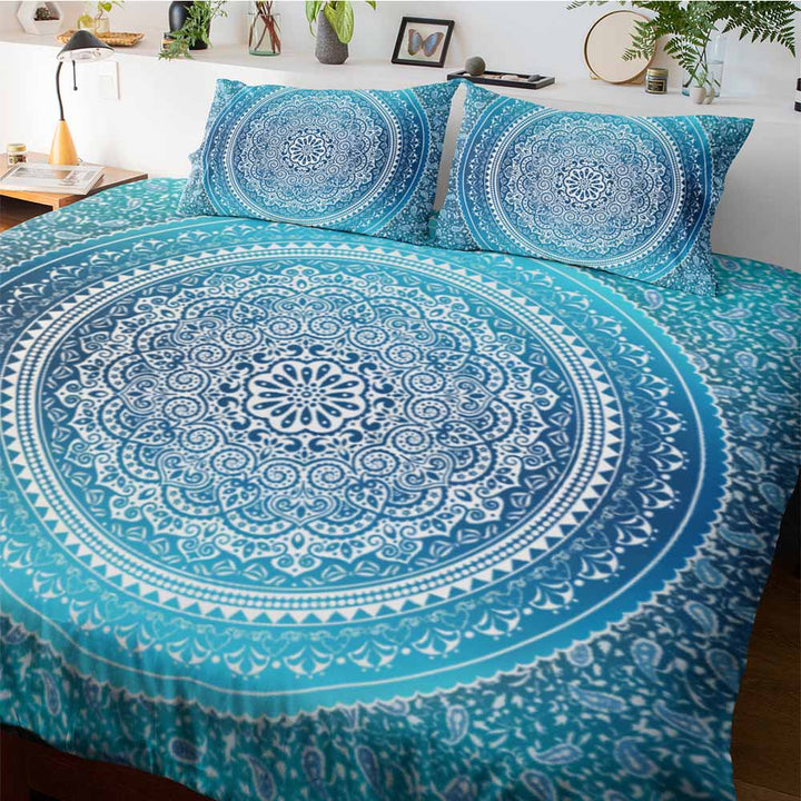 Sea Breeze Ombre Mandala Sea Breeze Ombre Mandala Quilt Cover Set