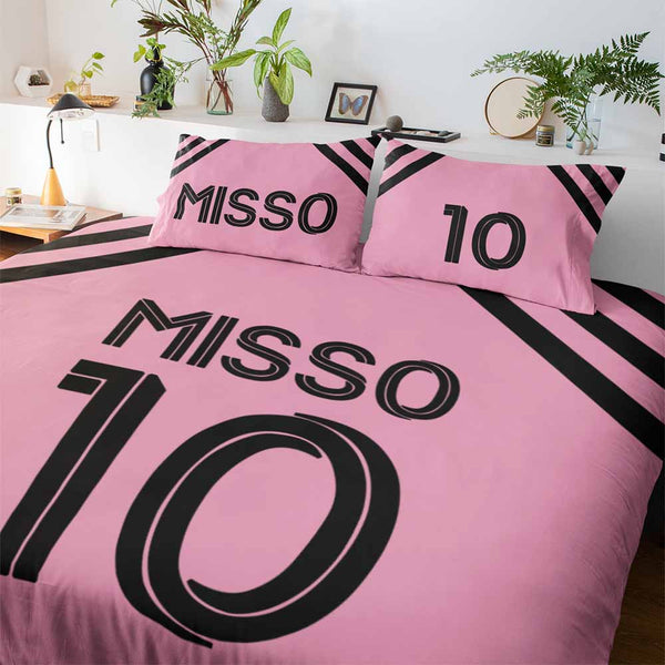 Personalised Soccer Pink Personalised Quilt Cover Set