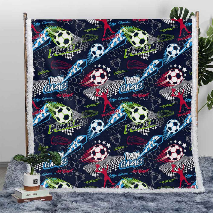 Soccer Winner Plush Sherpa Blankets Soccer Winner Blanket