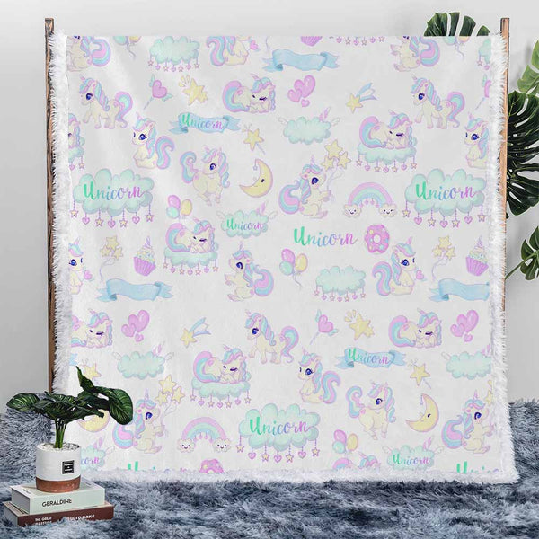 Dreamy Unicorn Plush Sherpa Blankets Dreamy Unicorn Blanket