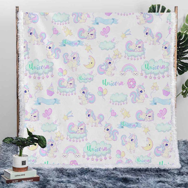 Dreamy Unicorn Plush Sherpa Blankets Dreamy Unicorn Blanket