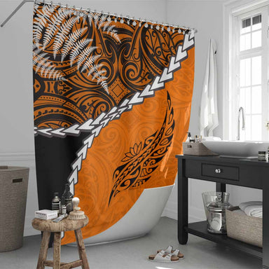Tribal Warrior Tribal Warrior Orange Shower Curtain