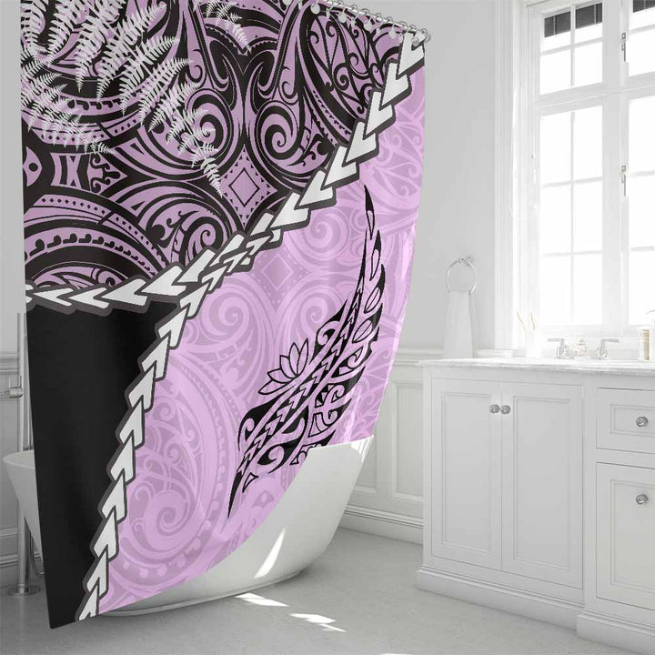 Tribal Warrior Tribal Warrior Pink Shower Curtain