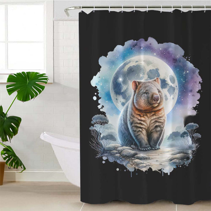 Twilight Wombat Twilight Wombat Shower Curtain