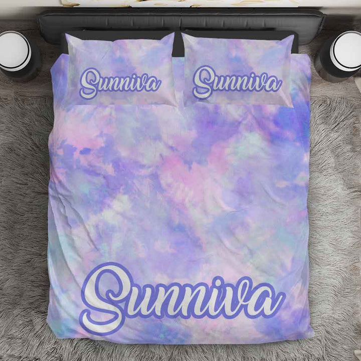 Tie Dye Unicorn Tie Dye Personalised Quilt Cover Set