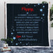Personalised Plush Sherpa Blankets 75x100cm / Navy / We/Our We Hugged This Personalised Blanket -Stars