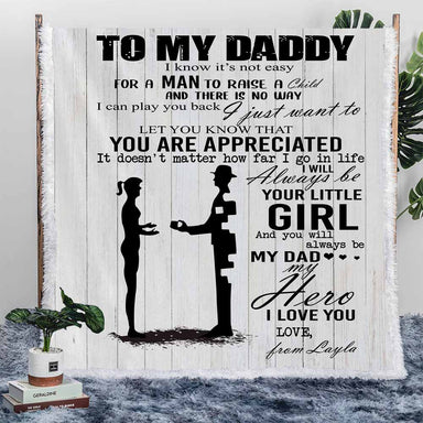 Personalised You Are Appreciated Dad Personalised Blanket