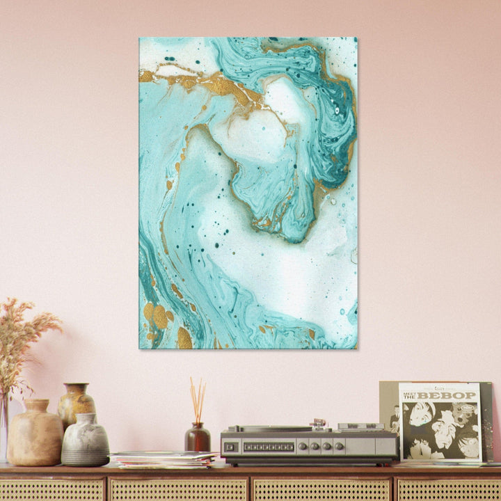 Little Squiffy Print Material 70x100 cm / 28x40″ / Vertical Twilight Beach Marble Canvas Wall Art