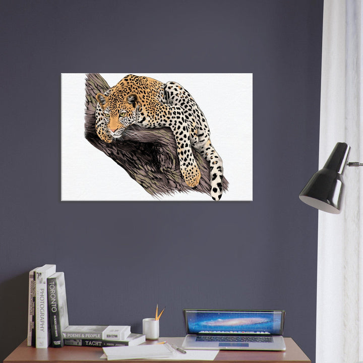 Little Squiffy Print Material 60x90 cm / 24x36″ / Horizontal Leopardess Canvas Wall Art