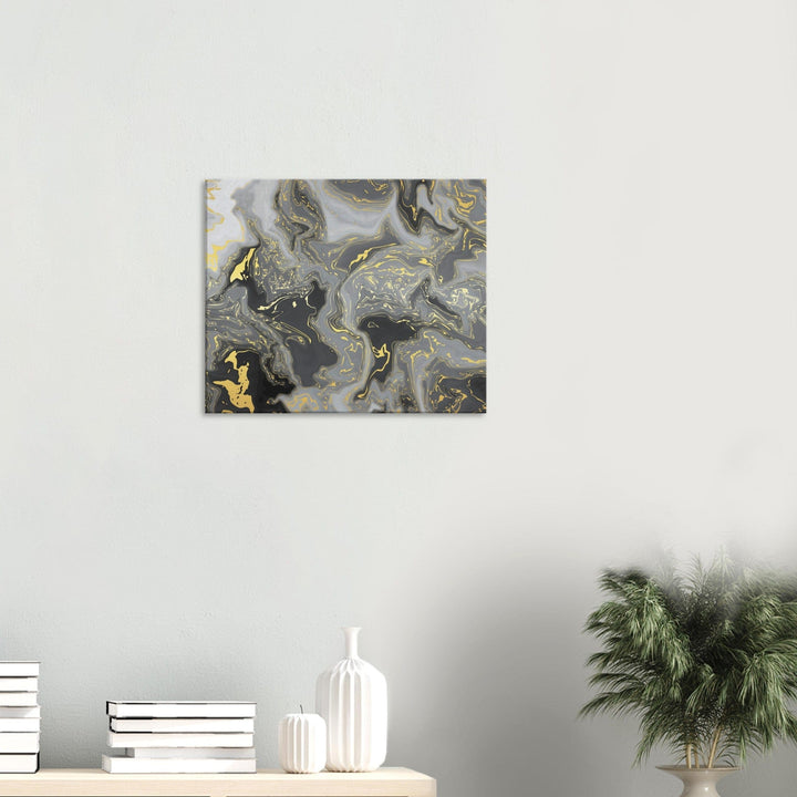 Little Squiffy Print Material 50x60 cm / 20x24″ / Horizontal Kiamas Black Marble Canvas Wall Art