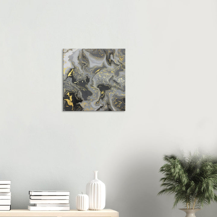 Little Squiffy Print Material 50x50 cm / 20x20″ / Horizontal Kiamas Black Marble Canvas Wall Art