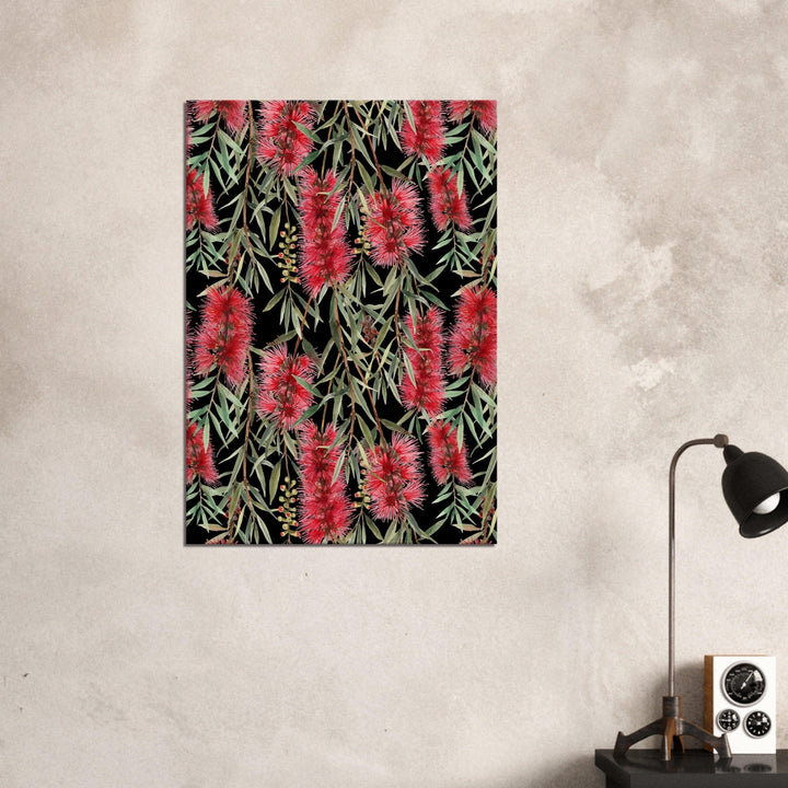 Little Squiffy Print Material 70x100 cm / 28x40″ / Vertical Australian Bottle Brush Flower Canvas Wall Art