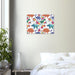Little Squiffy Print Material 50x70 cm / 20x28″ / Horizontal Floral Dinosaurs Canvas Wall Art