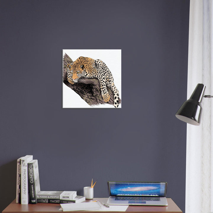 Little Squiffy Print Material 50x50 cm / 20x20″ / Vertical Leopardess Canvas Wall Art