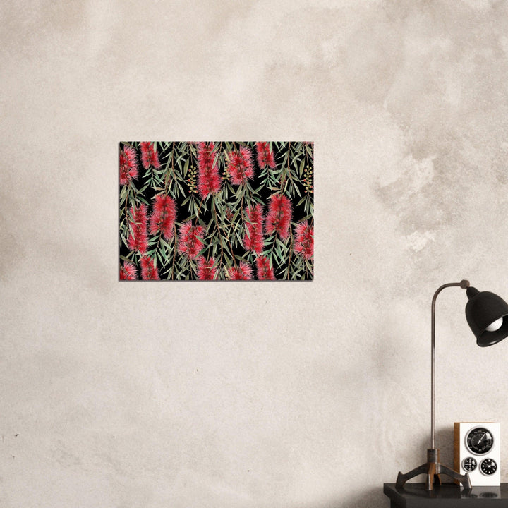 Little Squiffy Print Material 50x70 cm / 20x28″ / Horizontal Australian Bottle Brush Flower Canvas Wall Art