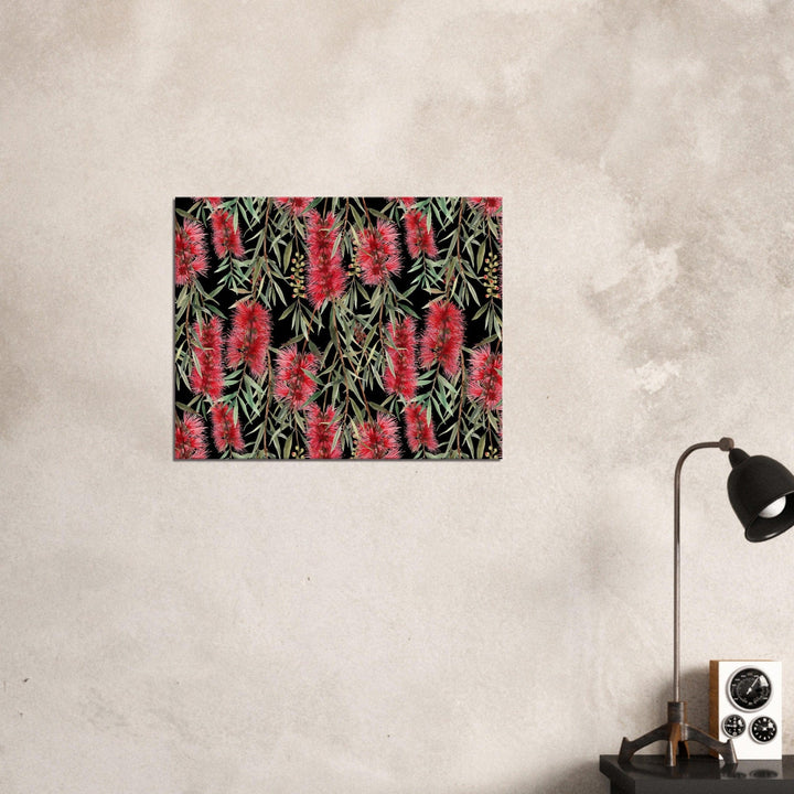 Little Squiffy Print Material 60x75 cm / 24x30″ / Horizontal Australian Bottle Brush Flower Canvas Wall Art