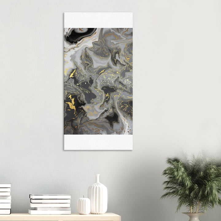 Little Squiffy Print Material 50x100 cm / 20x40″ / Vertical Kiamas Black Marble Canvas Wall Art