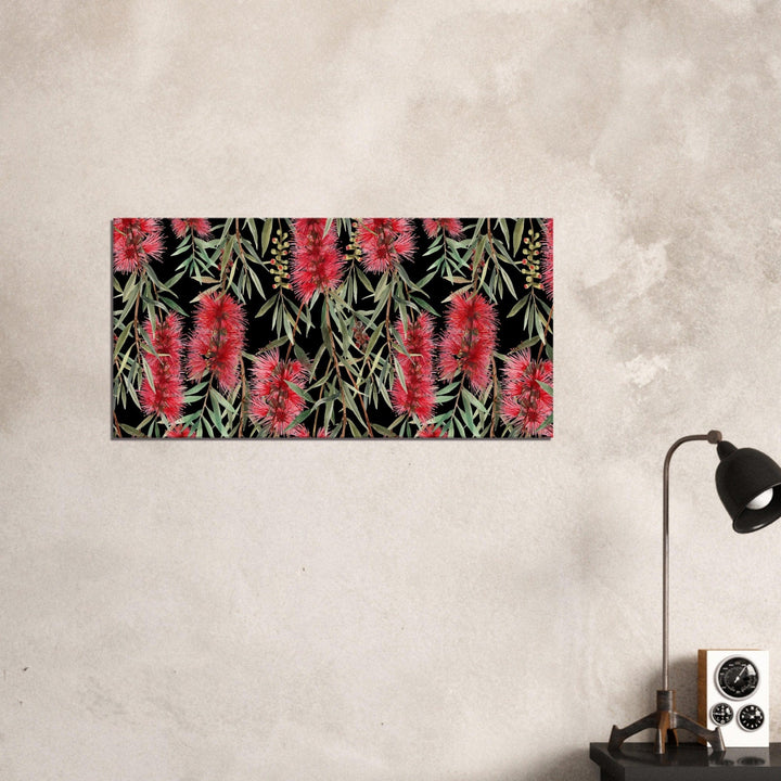 Little Squiffy Print Material 50x100 cm / 20x40″ / Horizontal Australian Bottle Brush Flower Canvas Wall Art