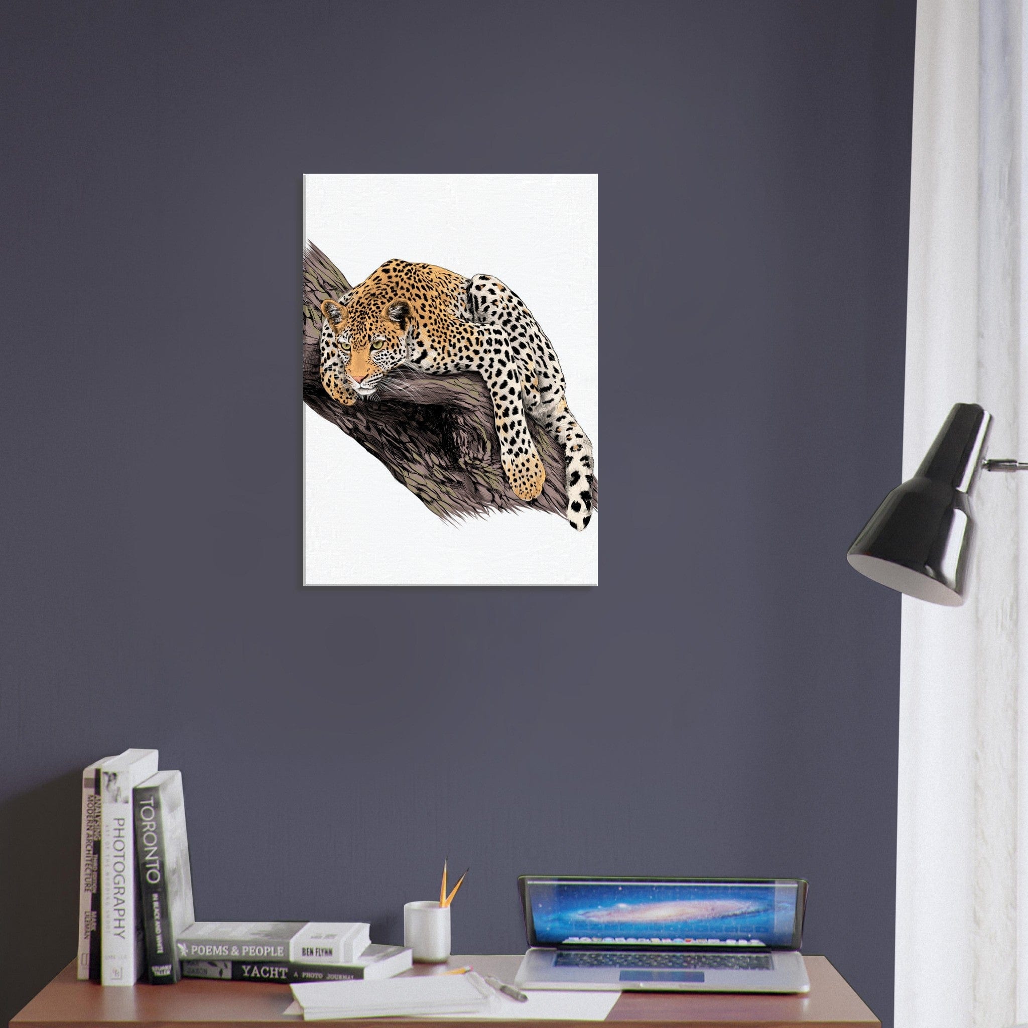 Little Squiffy Print Material 50x70 cm / 20x28″ / Vertical Leopardess Canvas Wall Art