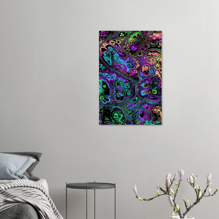 Little Squiffy Print Material 50x75 cm / 20x30″ / Vertical Neon Psychedelic Marble Aluminum Print Wall Art