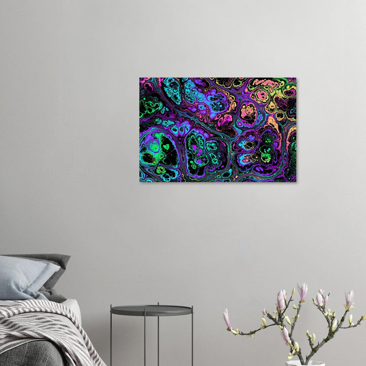 Little Squiffy Print Material 50x75 cm / 20x30″ / Horizontal Neon Psychedelic Marble Aluminum Print Wall Art