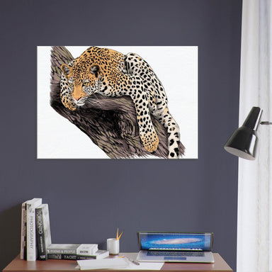 Little Squiffy Print Material 70x100 cm / 28x40″ / Horizontal Leopardess Canvas Wall Art