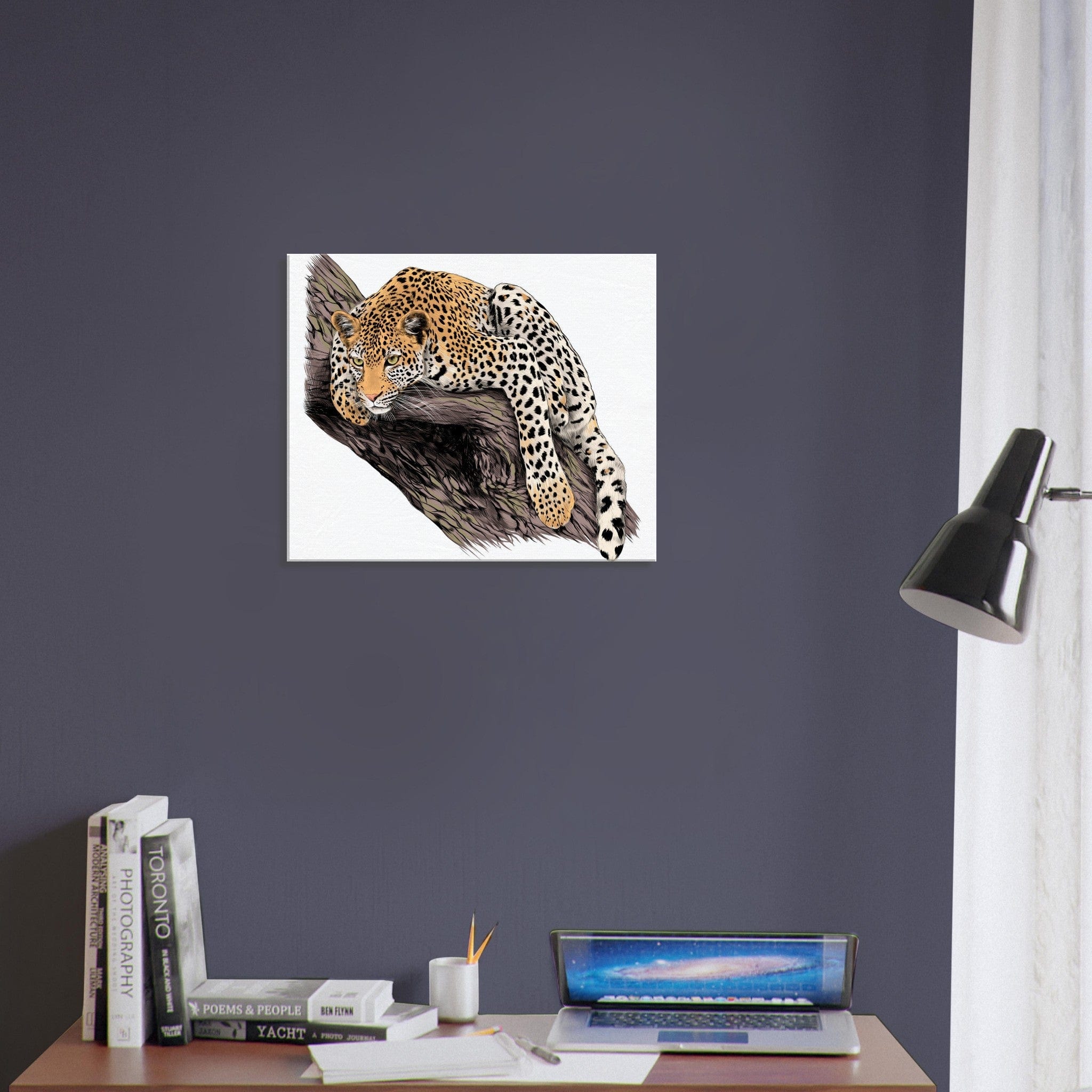 Little Squiffy Print Material 50x60 cm / 20x24″ / Horizontal Leopardess Canvas Wall Art