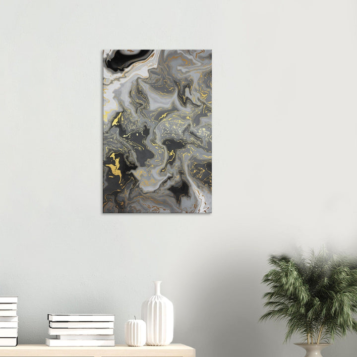 Little Squiffy Print Material 50x75 cm / 20x30″ / Vertical Kiamas Black Marble Canvas Wall Art