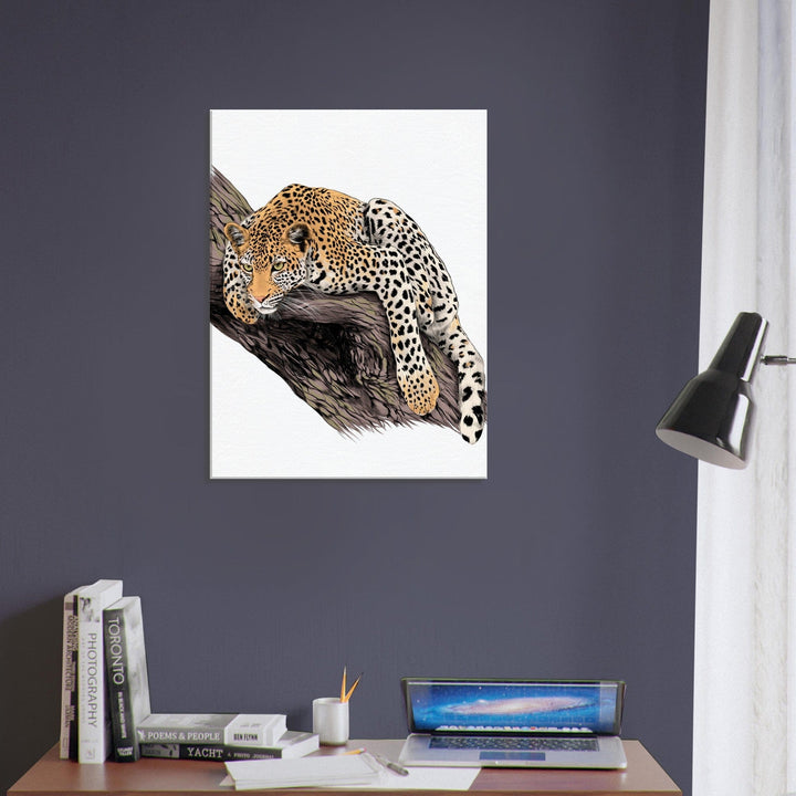 Little Squiffy Print Material 60x80 cm / 24x32″ / Vertical Leopardess Canvas Wall Art