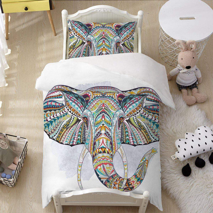 Elephant Bohemia Cot Elephant Bohemian Quilt Cover Set