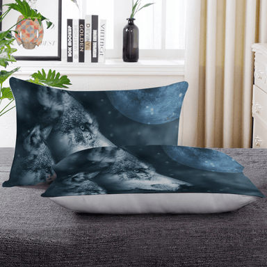 Grey Wolf And Pup Grey Wolf And Pup Pillow Cases