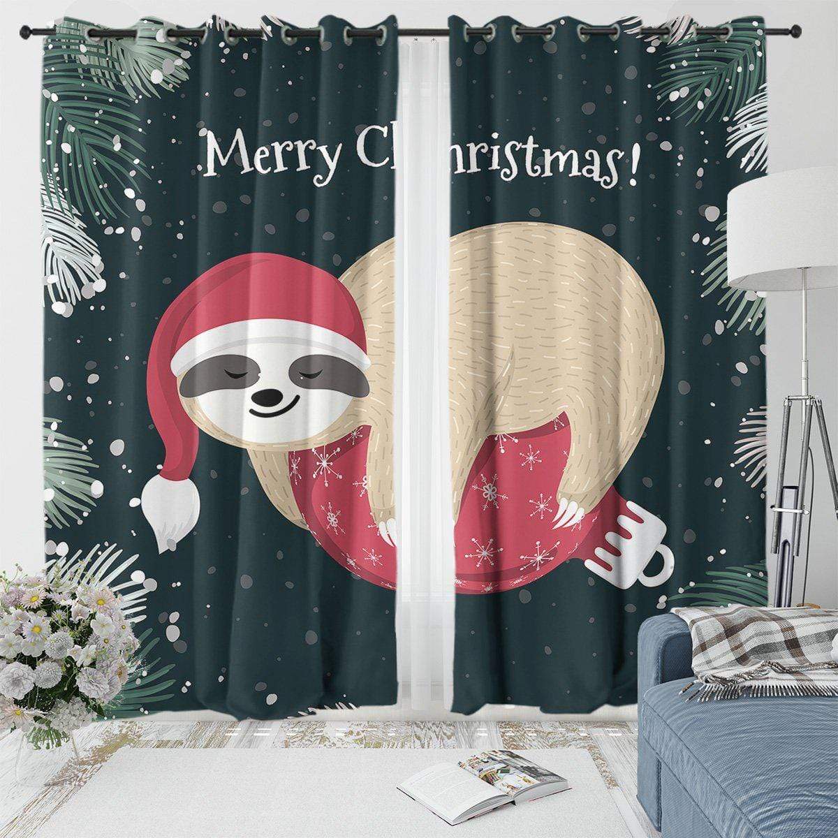 Merry Slothmas Merry Slothmas Curtain Set