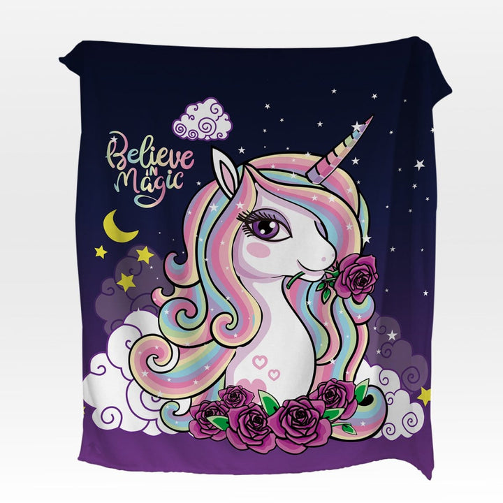 Believe In Magic Unicorn Believe In Magic Unicorn Squiffy Minky Blanket