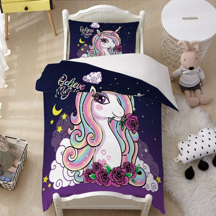 Believe In Magic Unicorn Cot Believe In Magic Unicorn Quilt Cover Set