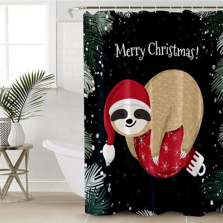 Merry Slothmas Merry Slothmas Shower Curtain
