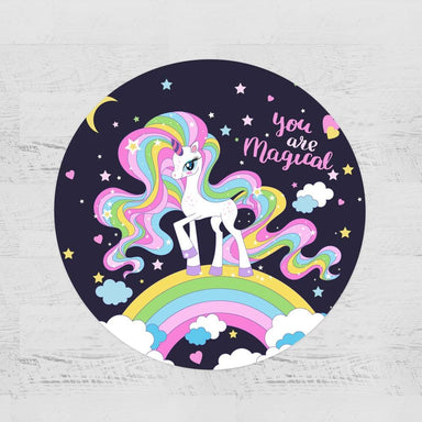 You Are Magical Unicorn You Are Magical Unicorn Round Minky Blanket