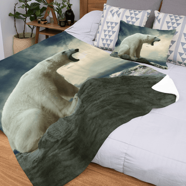 Polar Bear Roar Polar Bear Roar Squiffy Minky Blanket