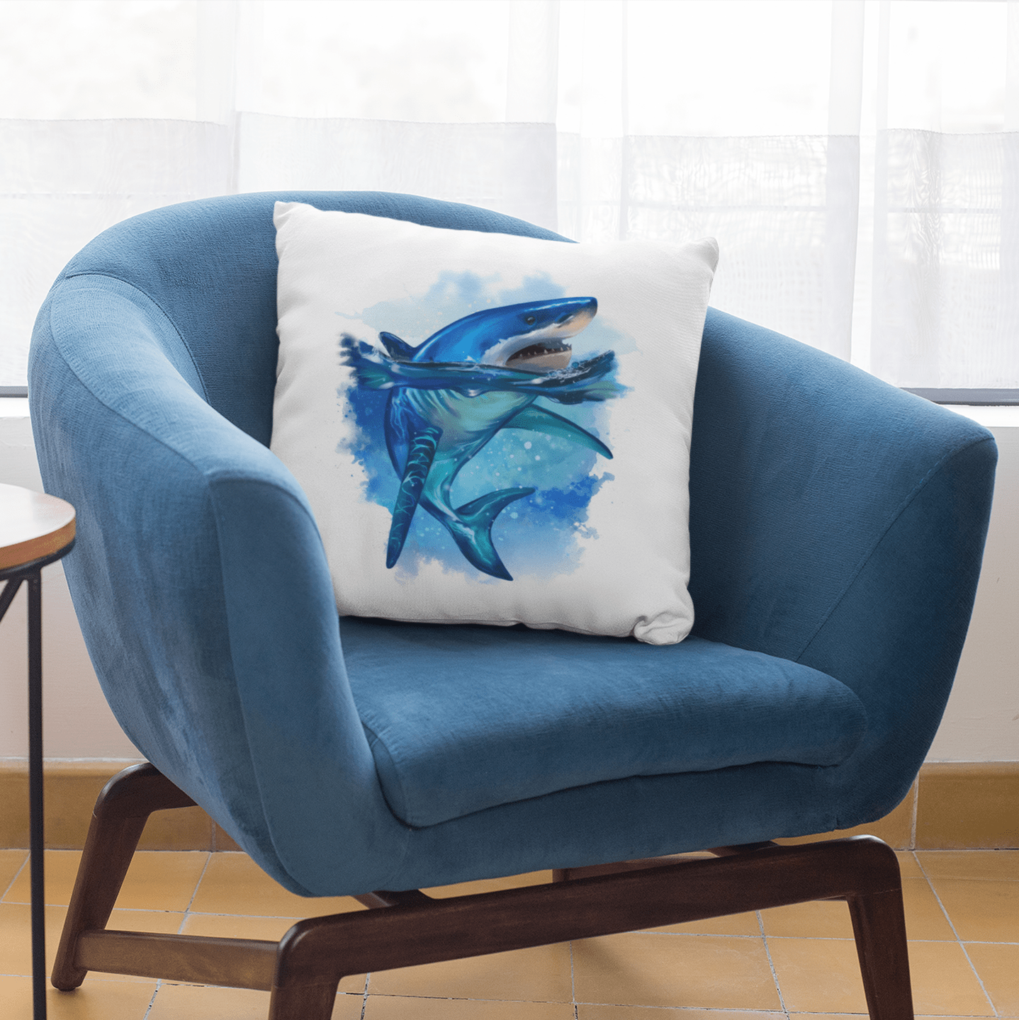 Shark King Of The Sea Cushion Cover - On sale-On Sale-Little Squiffy