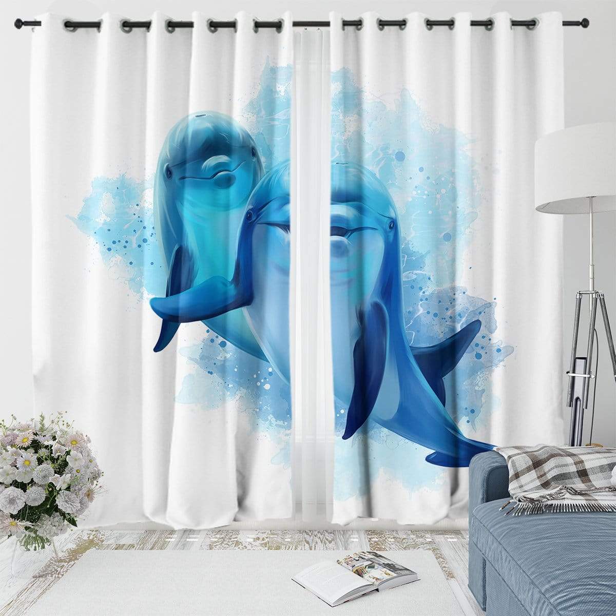 Dolphins Of The Sea Dolphins Of The Sea Curtain Set
