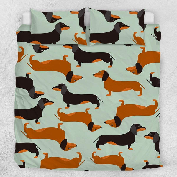 Cartoon Dachshund AU Single Cartoon Dachshund Quilt Cover Set